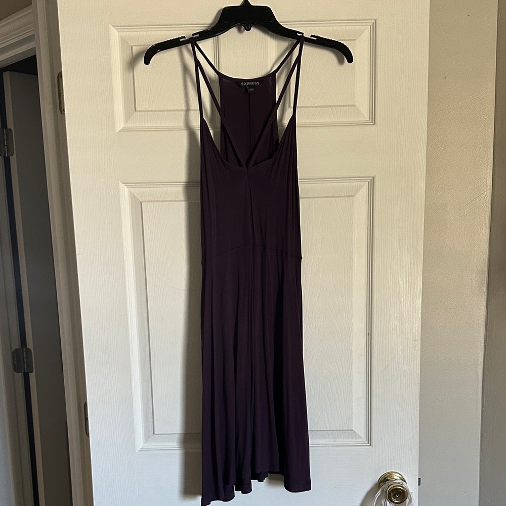 Express Plum Strappy Midi Dress